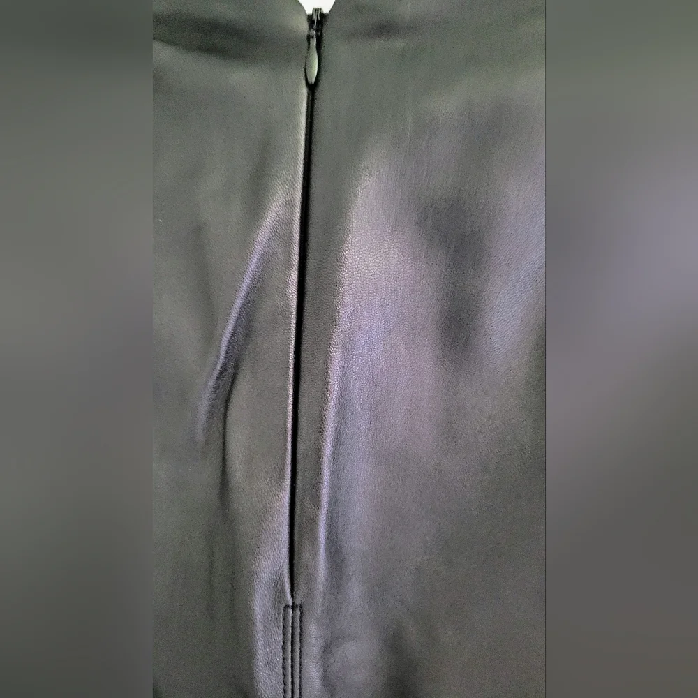 White House Black Market Elegant Black Faux Leather Pencil Skirt Women's Size 6 - Picture 6 of 8